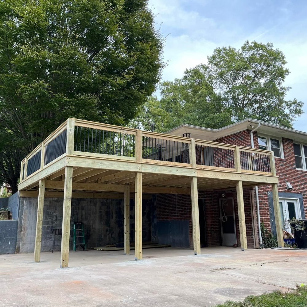 new wood deck built by russo builds